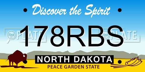 178RBS North Dakota License Plate