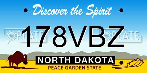 178VBZ North Dakota License Plate