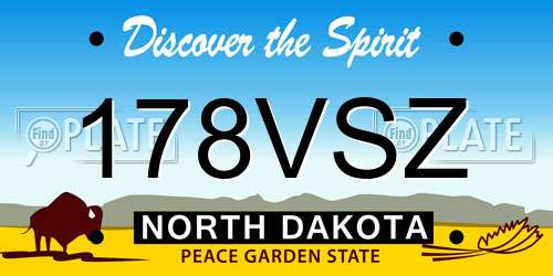 178VSZ North Dakota License Plate