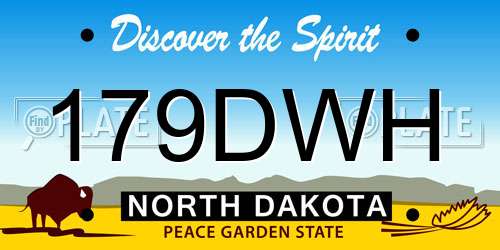 179DWH North Dakota License Plate