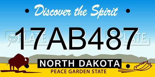 17AB487 North Dakota License Plate