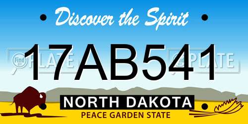 17AB541 North Dakota License Plate