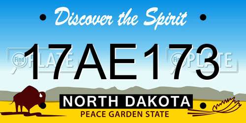 17AE173 North Dakota License Plate