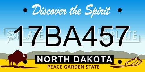 17BA457 North Dakota License Plate