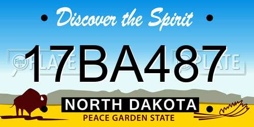 17BA487 North Dakota License Plate