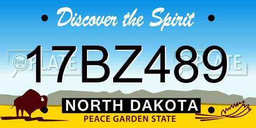 17BZ489 North Dakota License Plate