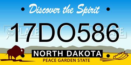 17DO586 North Dakota License Plate
