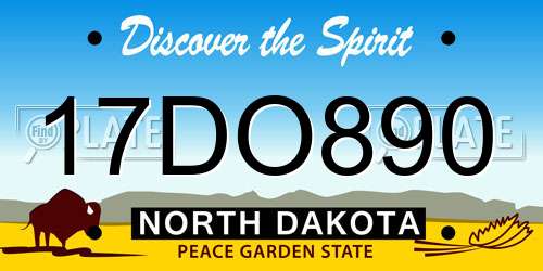 17DO890 North Dakota License Plate