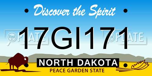 17GI171 North Dakota License Plate