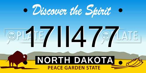 17II477 North Dakota License Plate