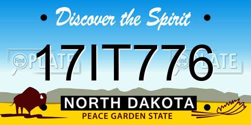 17IT776 North Dakota License Plate
