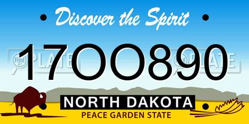 17OO890 North Dakota License Plate