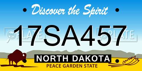 17SA457 North Dakota License Plate