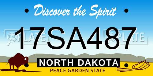 17SA487 North Dakota License Plate