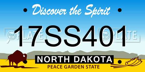 17SS401 North Dakota License Plate