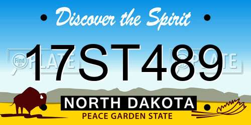 17ST489 North Dakota License Plate