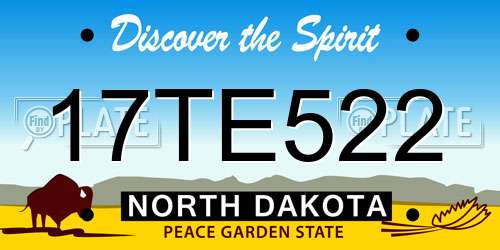 17TE522 North Dakota License Plate