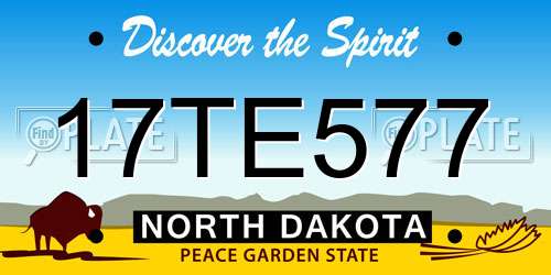 17TE577 North Dakota License Plate
