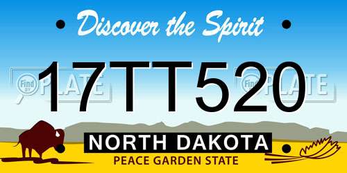 17TT520 North Dakota License Plate