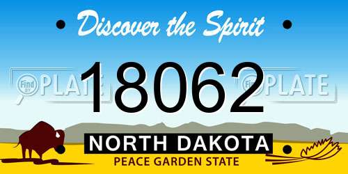 18062 North Dakota License Plate