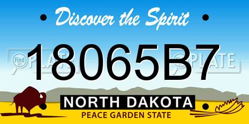 18065B7 North Dakota License Plate
