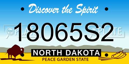 18065S2 North Dakota License Plate