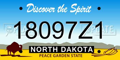 18097Z1 North Dakota License Plate