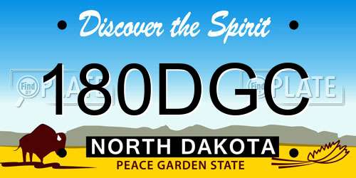 180DGC North Dakota License Plate