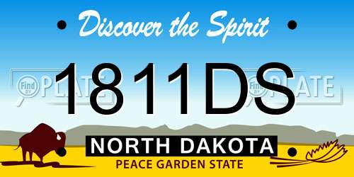 1811DS North Dakota License Plate