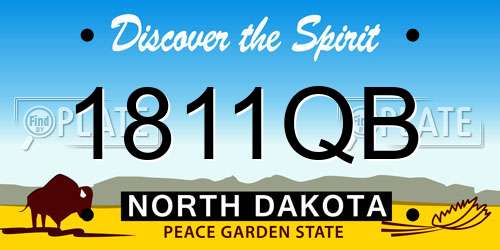 1811QB North Dakota License Plate