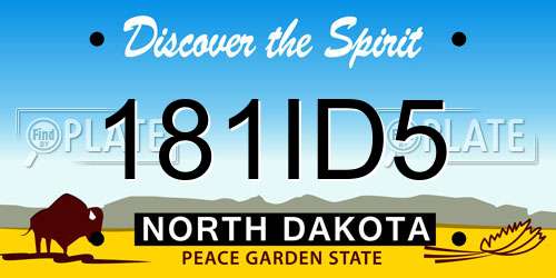 181ID5 North Dakota License Plate