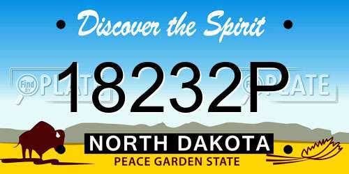 18232P North Dakota License Plate
