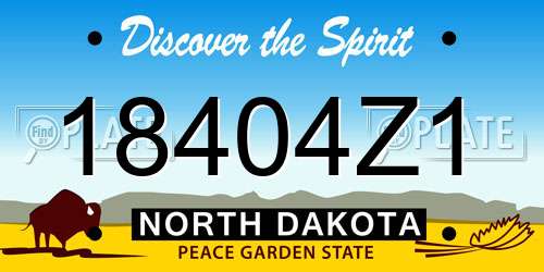 18404Z1 North Dakota License Plate