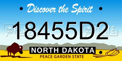 18455D2 North Dakota License Plate