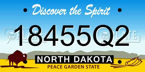 18455Q2 North Dakota License Plate