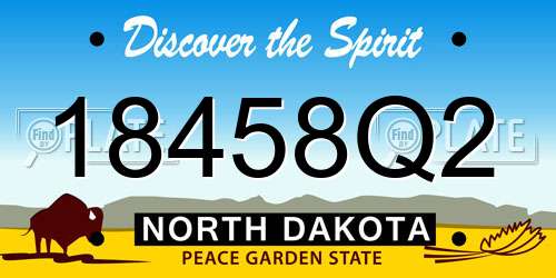 18458Q2 North Dakota License Plate