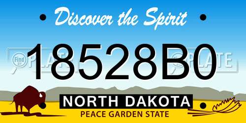 18528B0 North Dakota License Plate