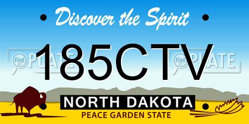 185CTV North Dakota License Plate