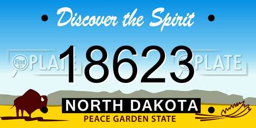 18623 North Dakota License Plate