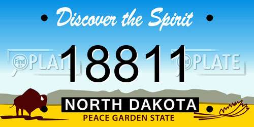 18811 North Dakota License Plate