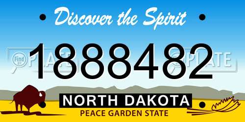 1888482 North Dakota License Plate