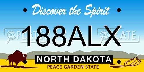 188ALX North Dakota License Plate