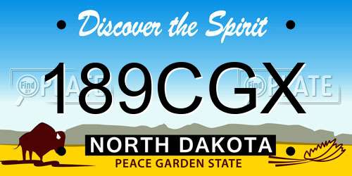 189CGX North Dakota License Plate