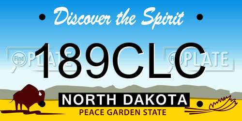 189CLC North Dakota License Plate