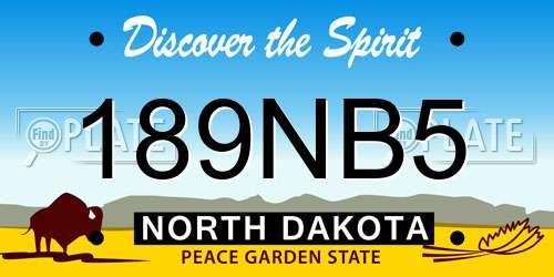 189NB5 North Dakota License Plate