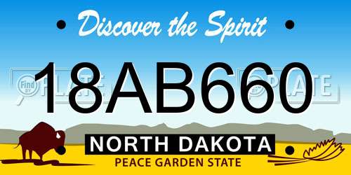 18AB660 North Dakota License Plate