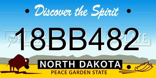 18BB482 North Dakota License Plate