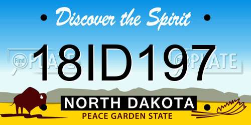18ID197 North Dakota License Plate