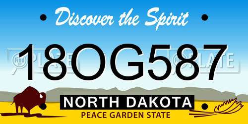 18OG587 North Dakota License Plate