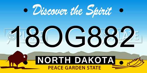 18OG882 North Dakota License Plate